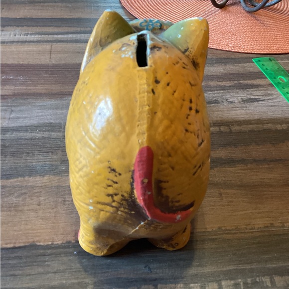 Vintage LOBECO Orange Elephant Bank - Picture 3 of 7